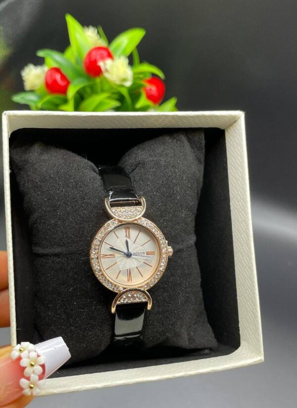 Small Faced Leather Watch - Image 2