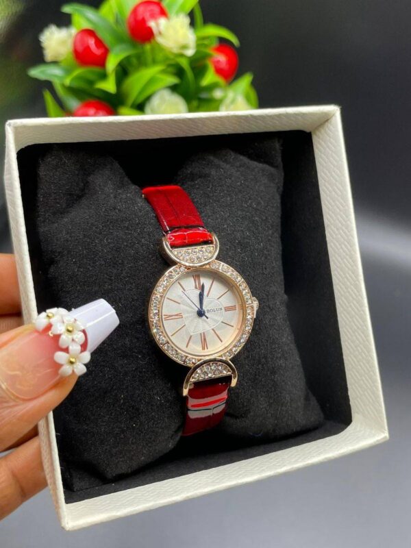Small Faced Leather Watch - Image 3