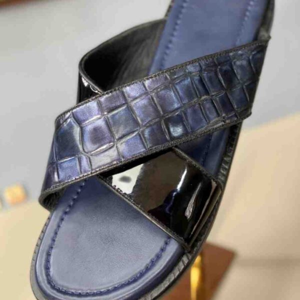 Leather Sole Slide Shoes For Men