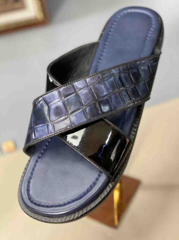 Leather Sole Slide Shoes For Men